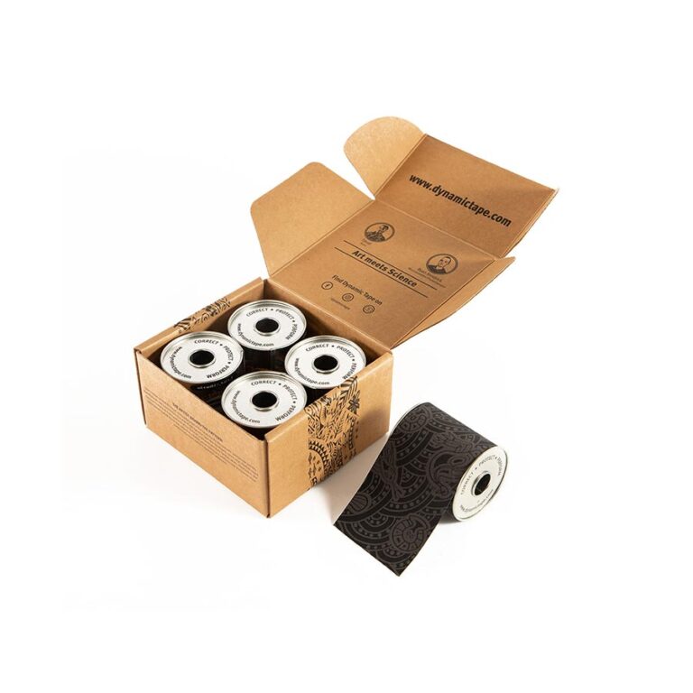 Dynamic Tape® Tejp biomechaniczny (czarny) 7,5 cm x 5 m / 4 szt.