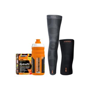 Incrediwear Terapeutyczna opaska na kolano (czarna) + Nogawka terapeutyczna + Namedsport HydraFit